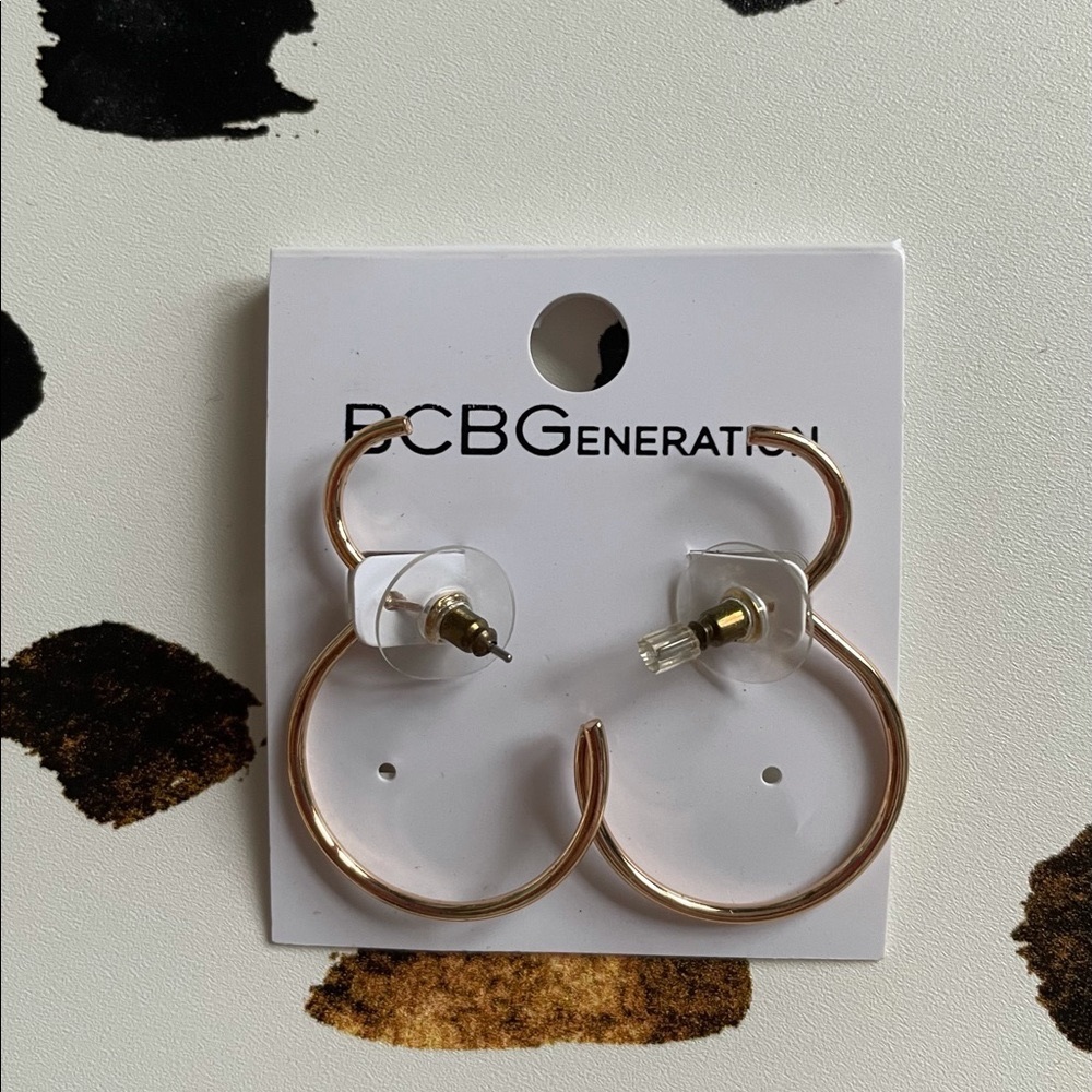 BCBGeneration Gold Hoop Earrings - Picture 5 of 6